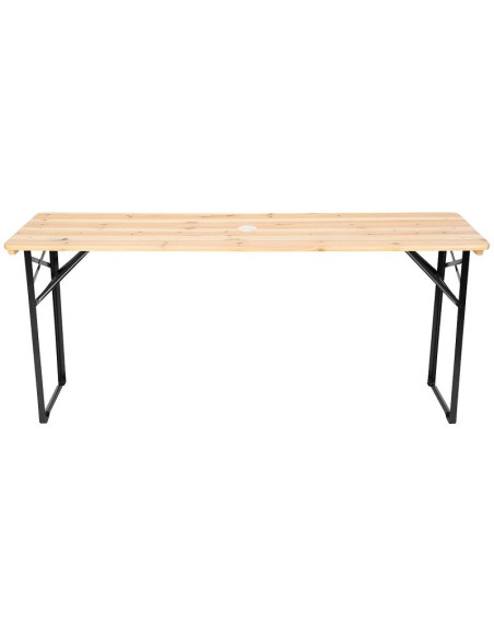 Zestaw piknikowy barowy drewniany stół i 2 ławki