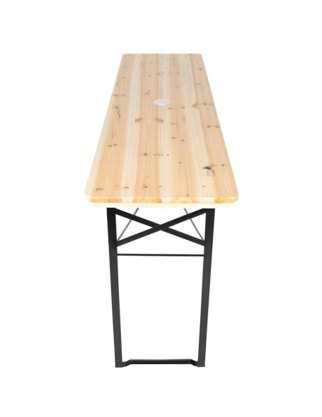 Zestaw piknikowy barowy drewniany stół i 2 ławki