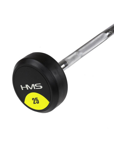 Sztanga/gryf stały gumowany łamany 25 kg hms gsl25