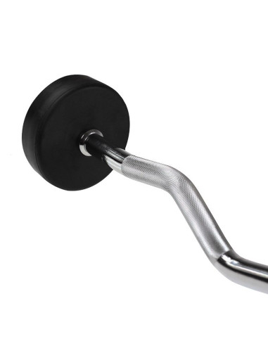 Sztanga/gryf stały gumowany łamany 25 kg hms gsl25