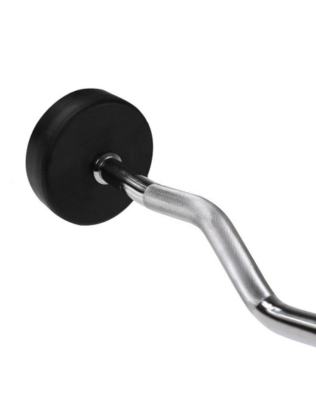 Sztanga/gryf stały gumowany łamany 25 kg hms gsl25