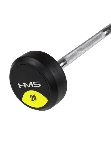 Sztanga/gryf stały gumowany 25 kg hms gsg25