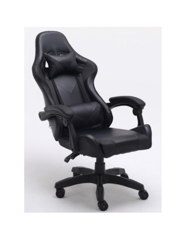 Fotel obrotowy gamingowy krzesło remus czarny