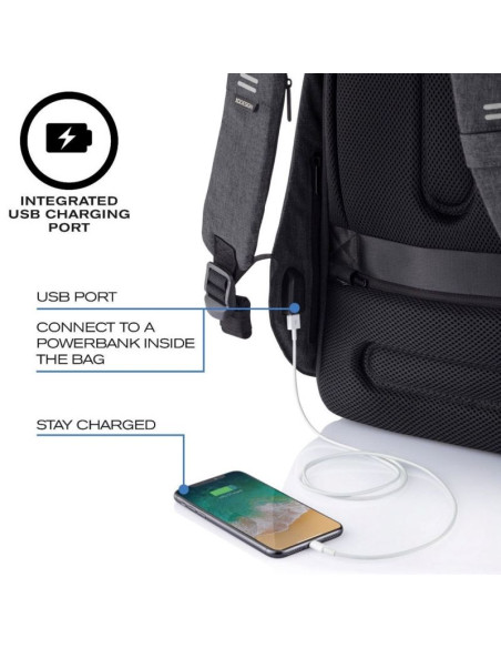 Xd design plecak antykradzieżowy bobby hero regular czarny p/n: p705.291