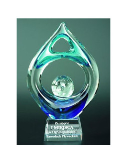 Trofeum szklane grawerowane z etui 2