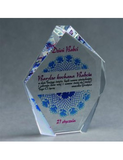 Trofeum szklane z nadrukiem kolorowym luxorjet i etui 2