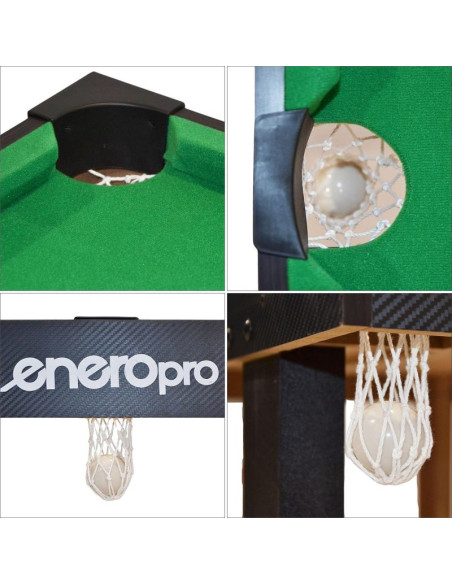 Stół do w gry w  bilarda czarny 121x61x79cm enero pro