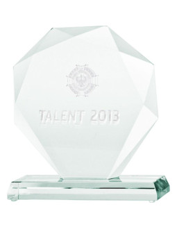 Trofeum szklane grawerowane 3d z etui