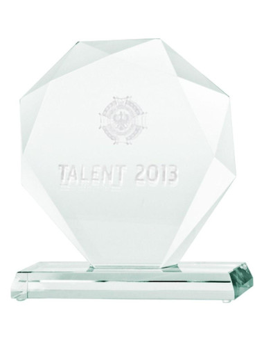 Trofeum szklane grawerowane 3d z etui