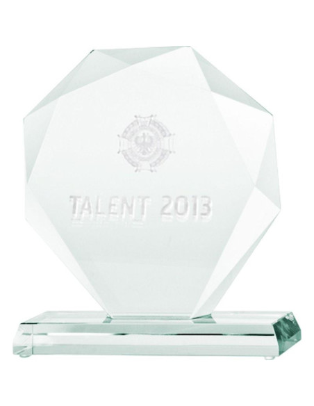 Trofeum szklane grawerowane 3d z etui