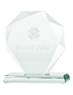 Trofeum szklane grawerowane 3d z etui 2