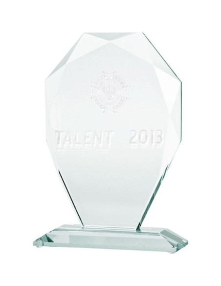 Trofeum szklane z grawerowerką 3d z etui