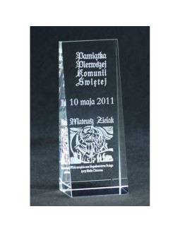 Trofeum szklane grawerowane z etui
