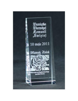 Trofeum szklane grawerowane z etui 2