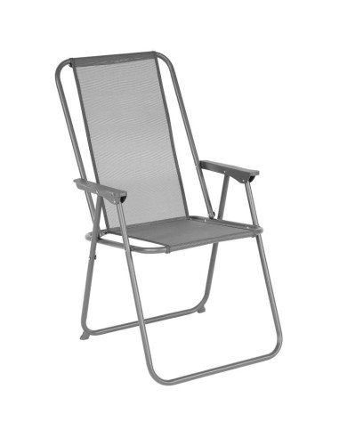 Zestaw mebli ogrodowych okrągły stół 4 krzesła i parasol ciemny szary