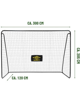 Bramka do piłki nożnej z siatką 300x205x120cm umbro 2