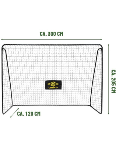 Bramka do piłki nożnej z siatką 300x205x120cm umbro