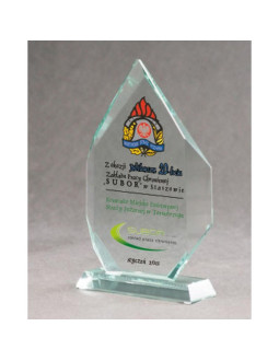 Trofeum szklane z nadrukiem kolorowym luxorjet i etui