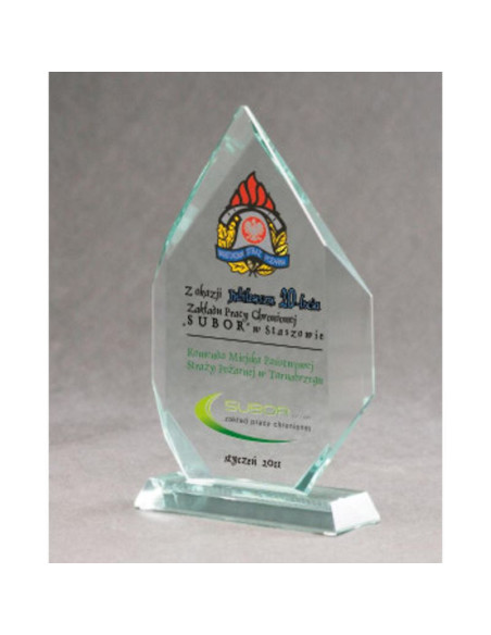 Trofeum szklane z nadrukiem kolorowym luxorjet i etui