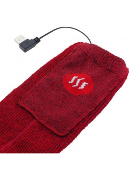Glovii skarpety ogrzewane power bankiem rozmiar m (35-40), czerwone, baterie, ładowarka i pilot w zestawie, gq3m