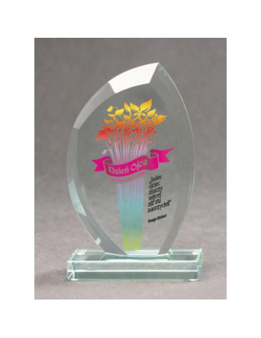 Trofeum szklane z nadrukiem kolorowym luxorjet i etui