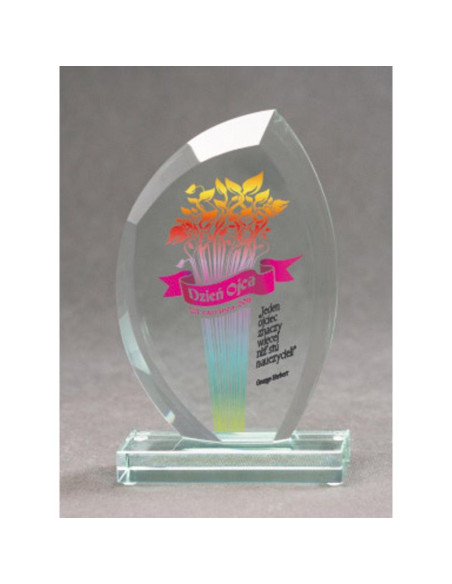 Trofeum szklane z nadrukiem kolorowym luxorjet i etui