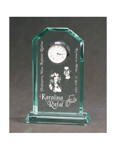 Trofeum szklane grawerowane z etui