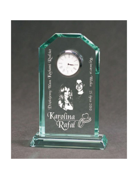 Trofeum szklane grawerowane z etui