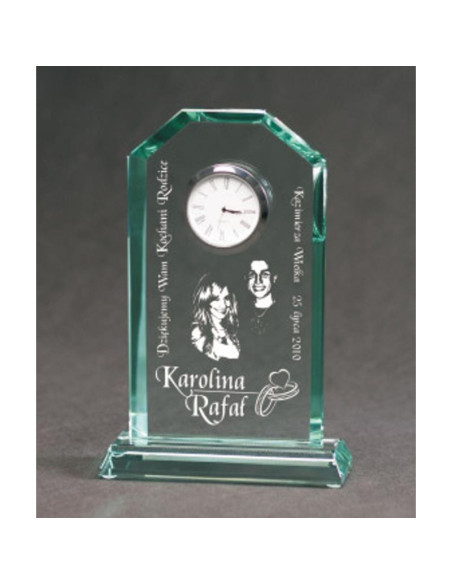 Trofeum szklane grawerowane z etui