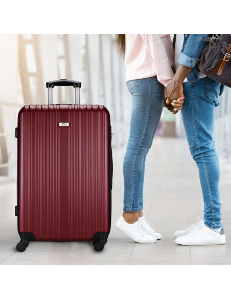 Zestaw 2 walizek 18 i 26 cale slazenger red wine