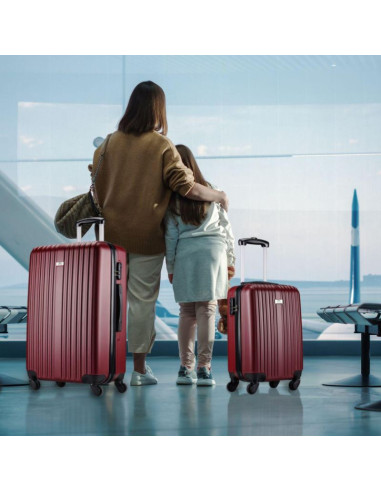 Zestaw 2 walizek 18 i 26 cale slazenger red wine