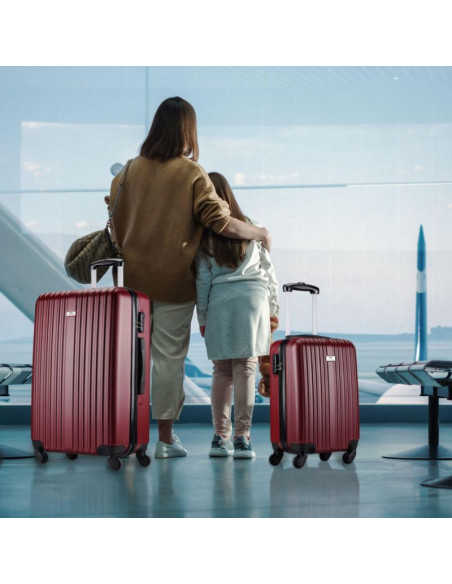 Zestaw 2 walizek 18 i 26 cale slazenger red wine