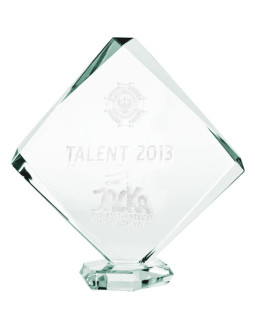 Trofeum szklane grawerowane 3d z etui 2