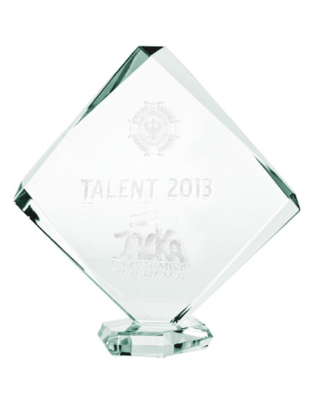 Trofeum szklane grawerowane 3d z etui