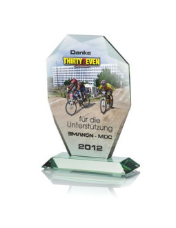 Trofeum szklane z nadrukiem kolorowym luxorjet z etui 2