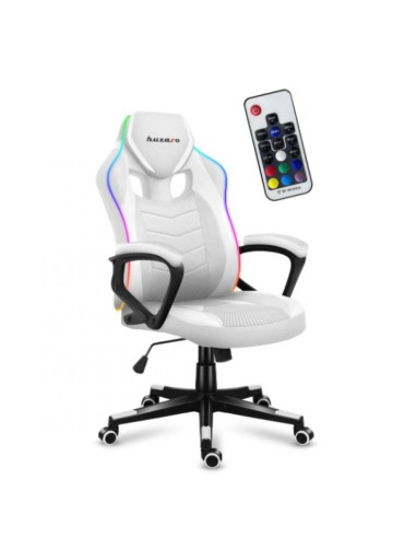 Fotel gamingowy huzaro force 2.5 rgb white mesh