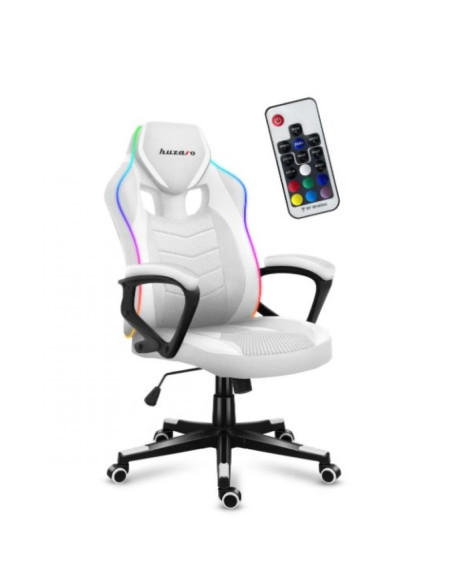 Fotel gamingowy huzaro force 2.5 rgb white mesh