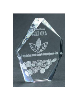 Trofeum szklane grawerowane z etui