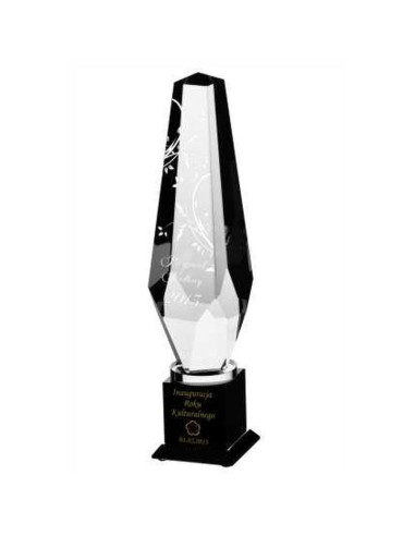 Trofeum szklane grawerowane z etui +wypełnianie farbą