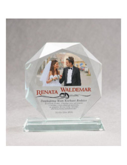 Trofeum szklane z nadrukiem kolorowym luxorjet i etui 2