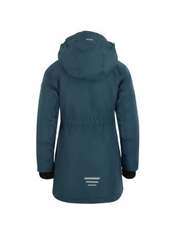Kurtka z kapturem wodoodporna dziecięca trollkids girls alesund coat puchowa zimowa granatowa (301-142) 2
