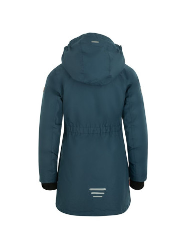 Kurtka z kapturem wodoodporna dziecięca trollkids girls alesund coat puchowa zimowa granatowa (301-142)
