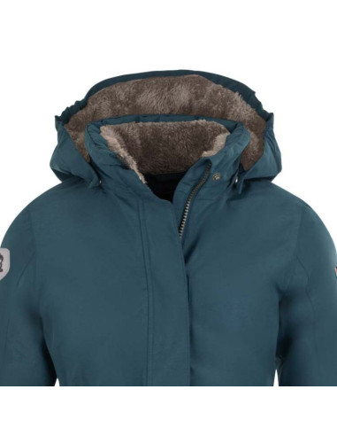 Kurtka z kapturem wodoodporna dziecięca trollkids girls alesund coat puchowa zimowa granatowa (301-142)