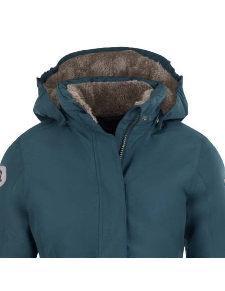 Kurtka z kapturem wodoodporna dziecięca trollkids girls alesund coat puchowa zimowa granatowa (301-142)