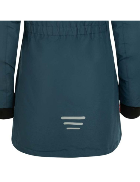 Kurtka z kapturem wodoodporna dziecięca trollkids girls alesund coat puchowa zimowa granatowa (301-142)