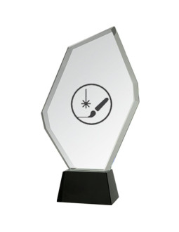 Trofeum szklane grawerowane z etui + wypełnienie farbą