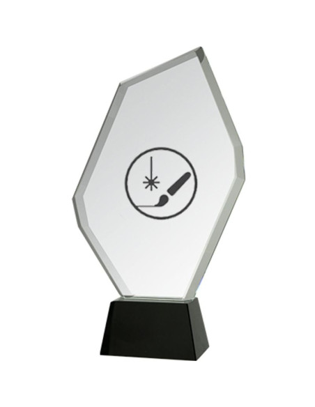 Trofeum szklane grawerowane z etui + wypełnienie farbą