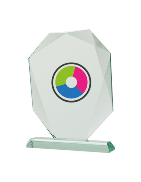 Trofeum szklane z nadrukiem kolorowym luxorjet i etui