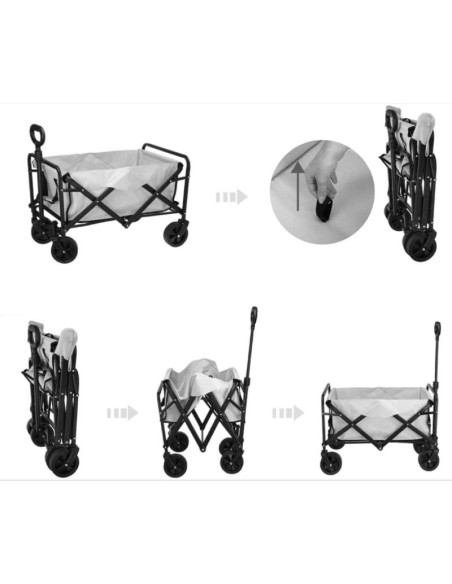 Wózek turystyczno plażowy duży składany z uchwytem redcliffs