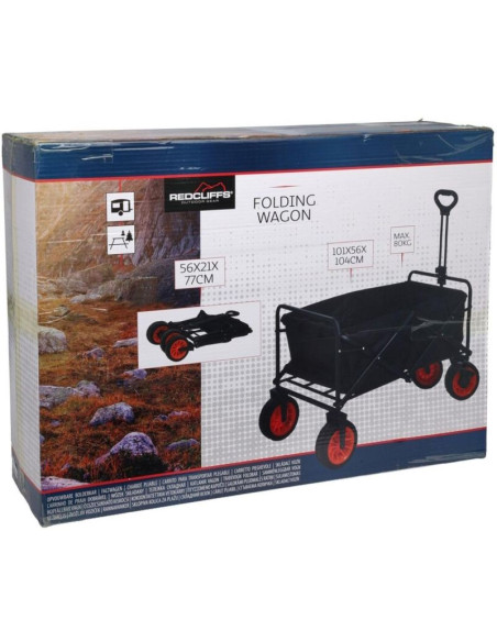 Wózek turystyczno plażowy duży składany z uchwytem redcliffs